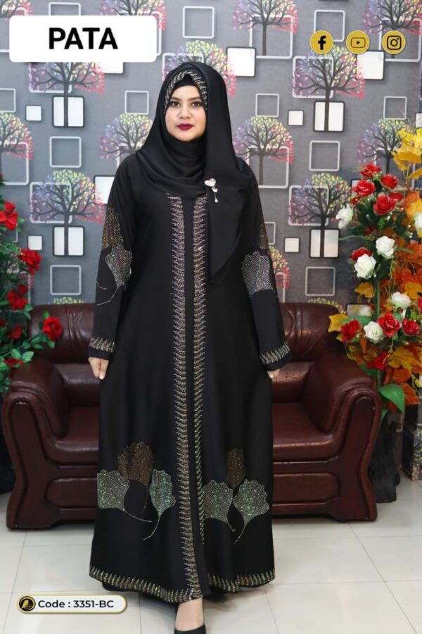Premium Stone Borka with Hijab - Image 3