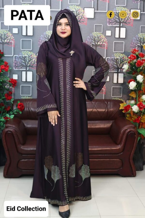 Premium Stone Borka with Hijab - Image 2