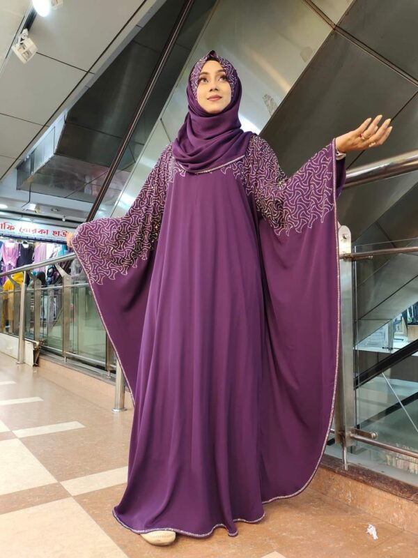 Premium Stone Borka with Hijab - Image 3