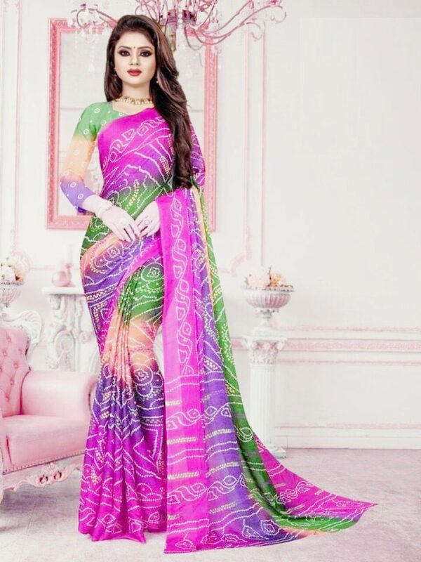 Indian Chunri Print Saree