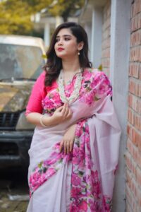 Chanderi silk saree with blouse