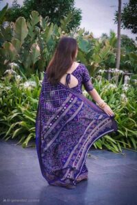 Batik silk sharee with blause pics