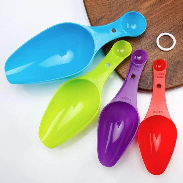 4 Pcs Plastic Double Side Measuring Spoon Set - Image 3