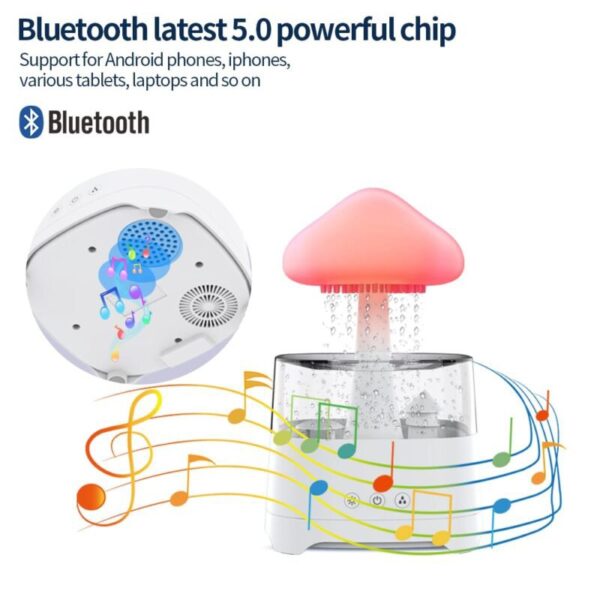 5 IN 1 Bluetooth Speaker Rain Cloud Humidifier, switchable 7 colo - Image 3