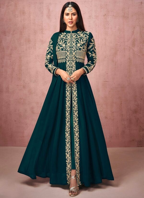 Readymade Georgette Embroidered Party Dress Allshopbd.com