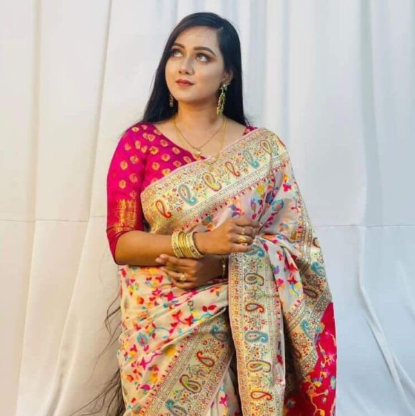 Shop the Finest Half Silk Screen Print Sarees at Allshopbd.com!