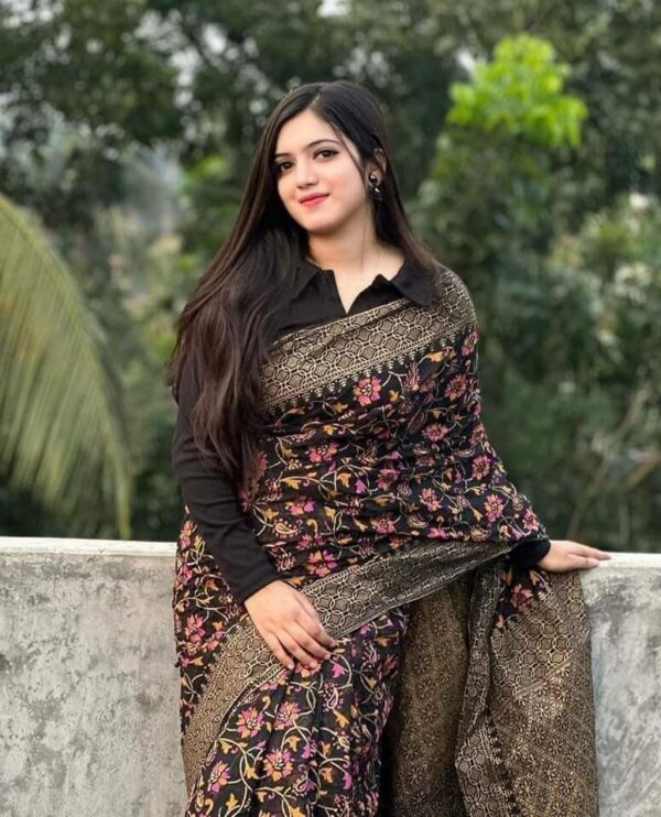 Half Silk Screen Printed Sarees at Allshopbd.com