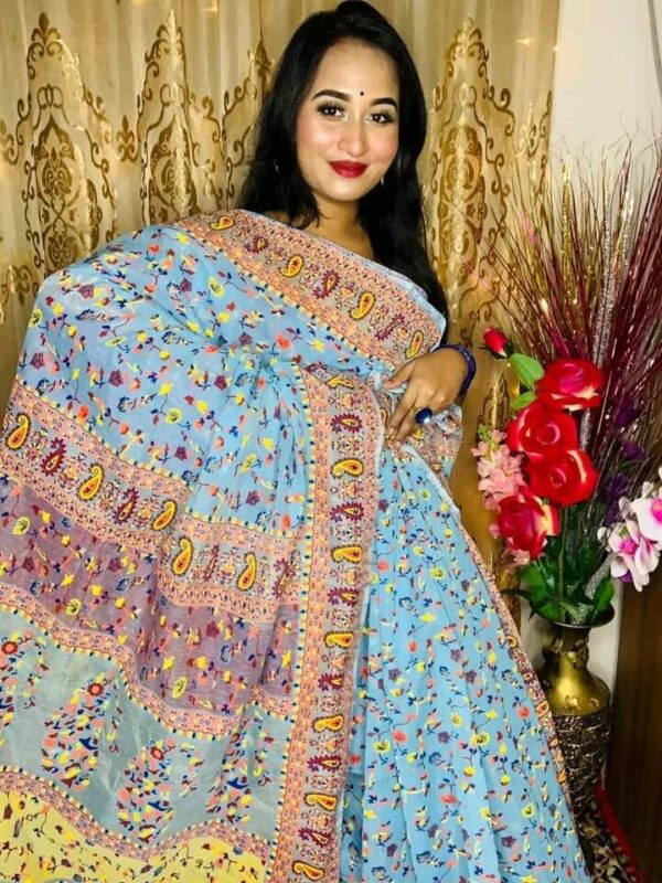 Shop Half Silk Screen Printed Sarees at Allshopbd.com