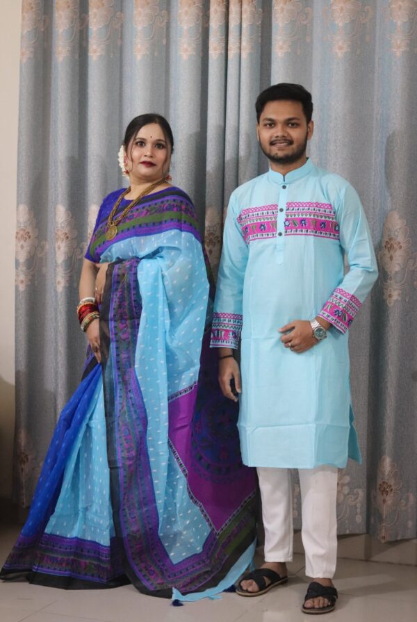 Sharee Panjabi Couple Set (No Blouse Piece)