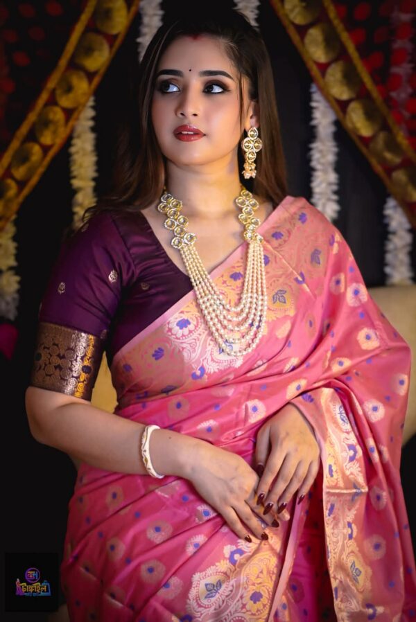 Soft Silk Katan Sharee Allshopbd.com - Image 3