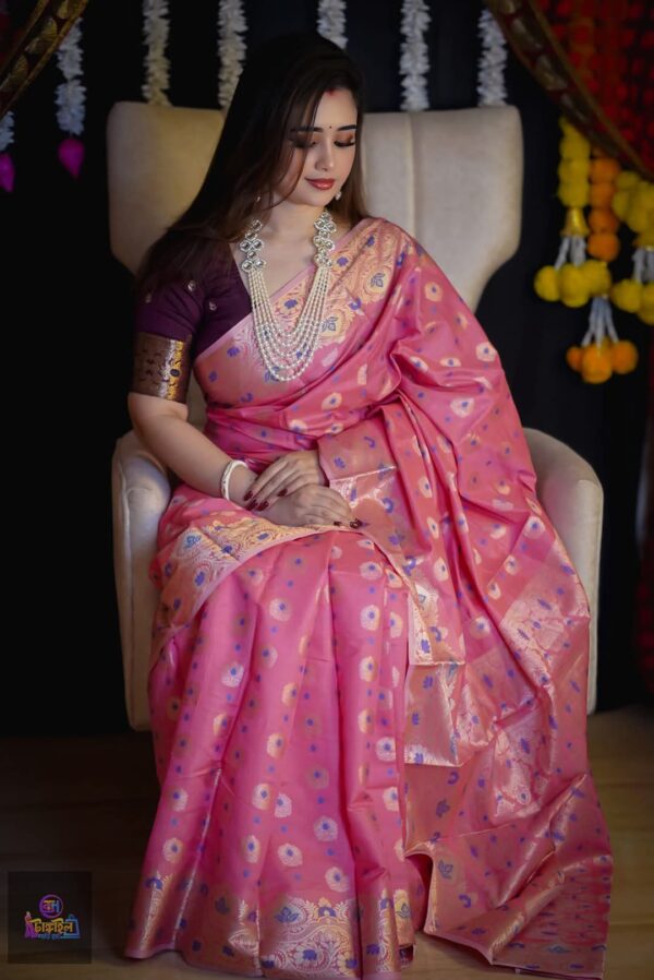 Soft Silk Katan Sharee Allshopbd.com - Image 2