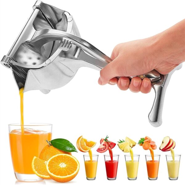 Aluminium Steel Heavy Duty Handhold Press Fruit Juicer, Fruit Man