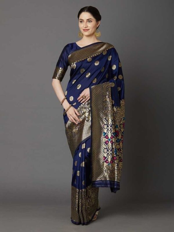Printed Silk Saree With Blouse Piece