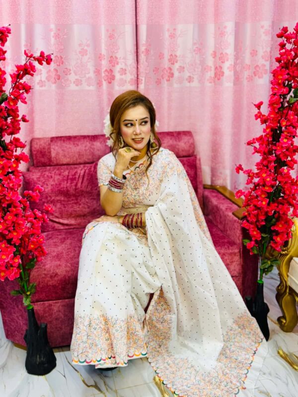 Dupion Silk Saree with Blouse Piece Allshopbd.com - Image 4