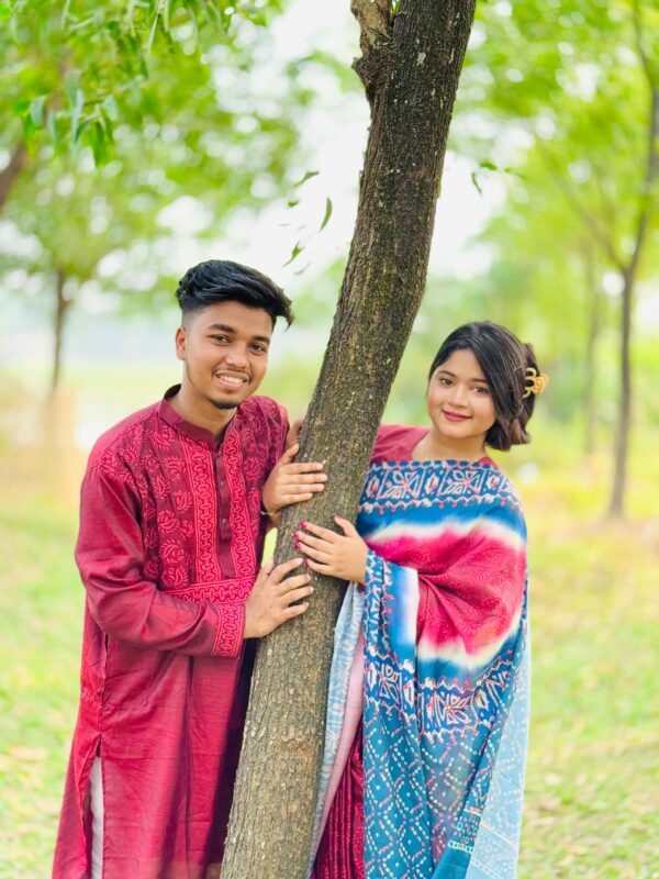 Saree Punjabi Couple Set