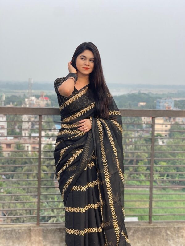 Block Print Saree with Blouse Piece Allshopbd.com