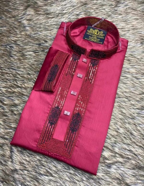 tensil cotton with high quality embroidery and sequence work panjabi