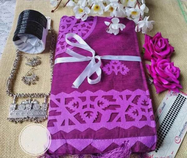 Cut Work Saree Combo