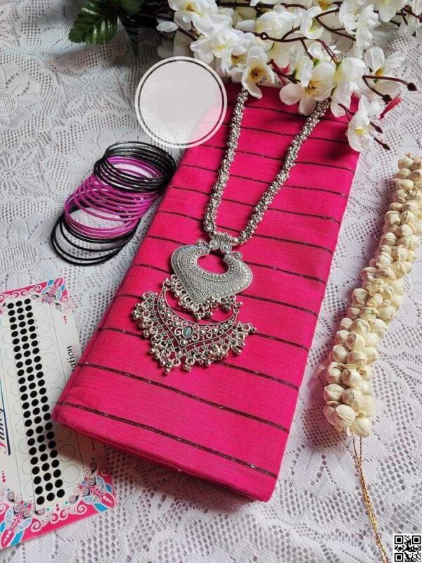 Full package e thakche chumki tat saree Antique necklace