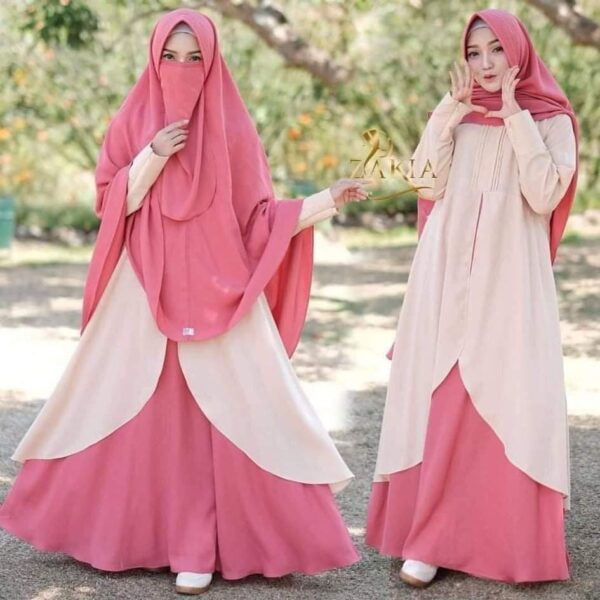 Dubai Cherry Borka with Hijab Nikab Set | Malaysia burka