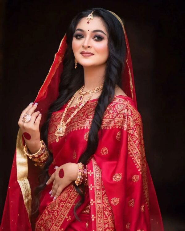 Japani Silk Skin Print Saree with Blouse Piece - Image 2