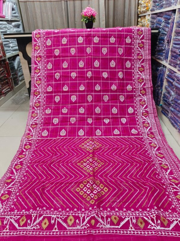Half Silk Skin Print Saree
