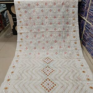 Half Silk Skin Print Saree