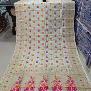 Half Silk Skin Print Saree