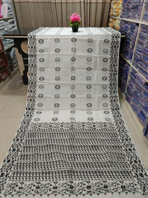 Half Silk Skin Print Saree