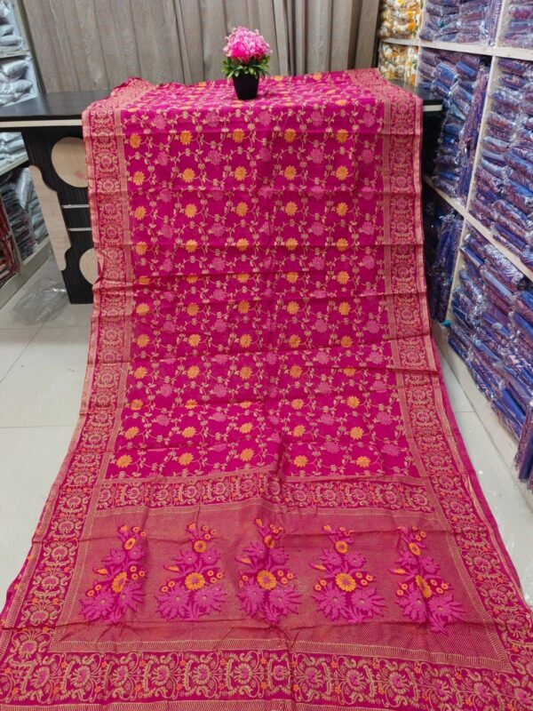 Half Silk Skin Print Saree
