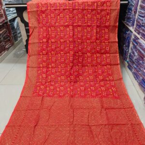 Half Silk Skin Print Saree