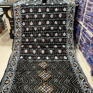 Half Silk Skin Print Saree
