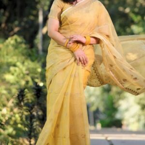 Afsan Print Saree with Blouse Piece