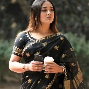 Afsan Print Saree with Blouse Piece
