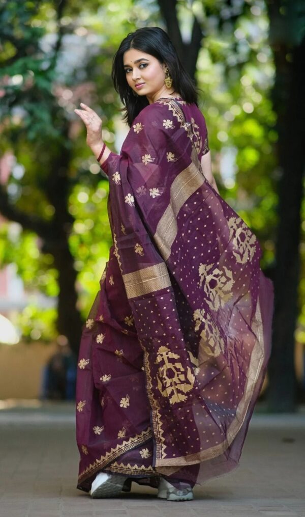 Afsan Print Saree with Blouse Piece - Image 2