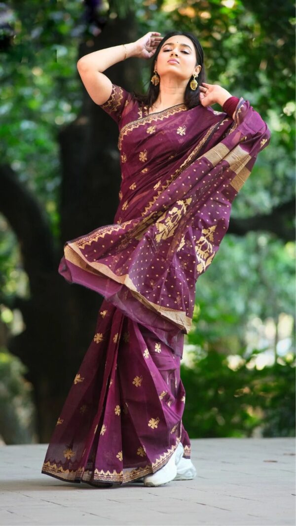 Afsan Print Saree with Blouse Piece