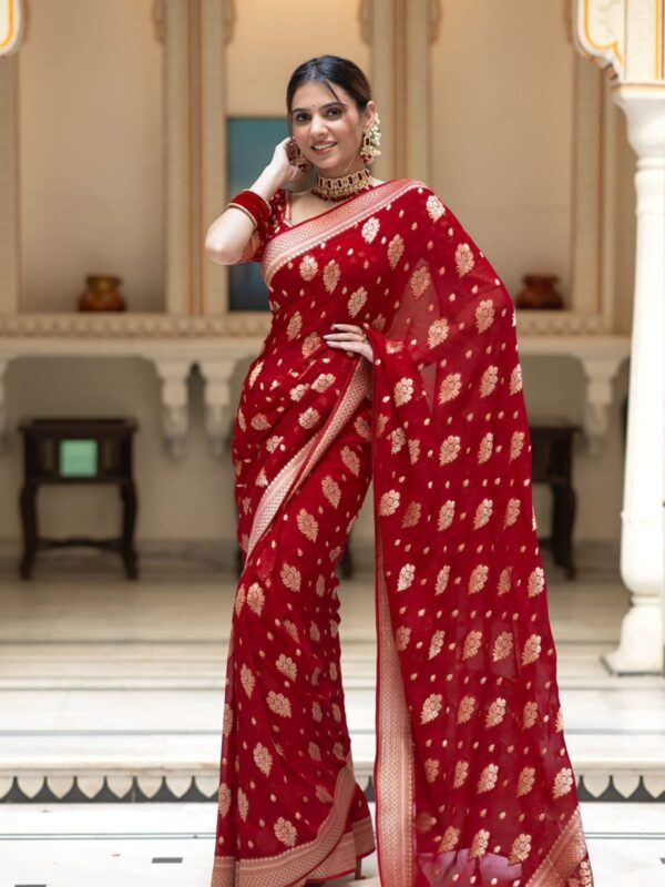 Shop Stylish Dhupian Saree with Blouse Piece at Allshopbd - Image 6