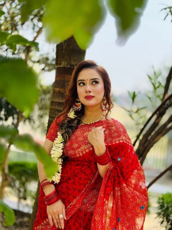 Semi Moslin Saree : Allshopbd.Com - Image 2