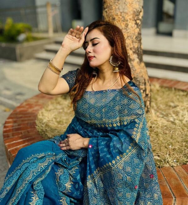 Semi Moslin Saree : Allshopbd.Com