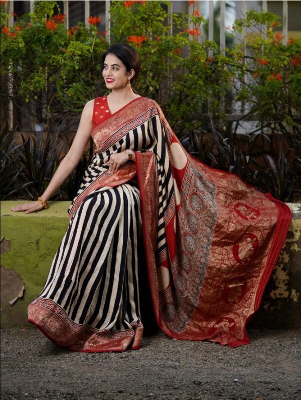 Digital Print Silk Sharee - Image 3