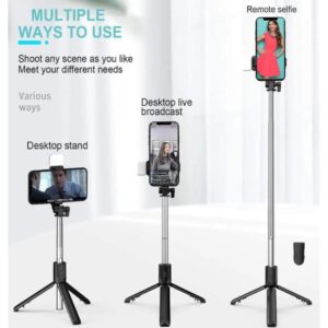 R1S Remote Control Selfie Stick With LED Light